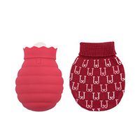 Warm Water Bag,Classic Rubber Hot Water Bottle with Knit Cover#H
