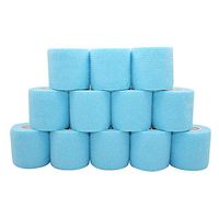 COMOmed Self Adherent Cohesive Bandage FDA Approved 2"x5 Yards First Aid Bandages Stretch Sport Athletic Wrap Vet Tape for Wrist Ankle Sprain and Swelling,Light Blue