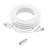 200ft White Premium Surveillace Thick Extension Cables for Samsung Systems SDS-P5122, SDS-P5082, SDS-P4080, SDS-P3042