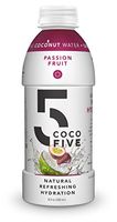 COCO5 Clean Sports Hydration Passion Fruit Flavor | 100% Natural | 50% Less Sugar | Nothing Artificial | Non-GMO | Gluten Free | Developed by Pro Trainers for Pro Athletes | 16.9 OZ (Pack - 12)