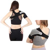 FIRECLUB Fitness Sports Shoulder Adjustable Badminton Shoulder Pads Sports Stretch Shoulder Strap Strong Muscle Chest Harness (Left)