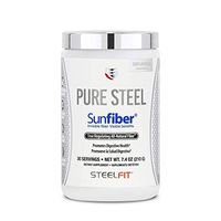 SteelFit Pure Steel Sunfiber® - All Natural Fiber - Supports Regularity - Promotes Digestive Health - Low FODMAP Certified - Dissolves Easily - Unflavored - Vegan - Gluten Free - 30 Servings (210 G)