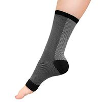 Nufabrx Medicated Foot/Ankle Sleeve w/Capsaicin (Single Sleeve) Black/Gray Medium SK13 CP00 BKGMED