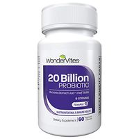 WonderVites Probiotic Supplement 20 Billion CFU, Prebiotic & Probiotics for Women & Men, 9 High Potency Strains, Stomach Acid Resistant, Shelf Stable, Gluten Free, Acidophilus Probiotic, 60 Capsules