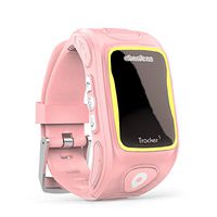 Abardeen KT01W Smart Watch for Kids Tracker GPS Locator Tracker SOS Phone Smartwatch iOS Android (Pink)
