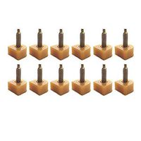 Elandy 6 Pairs Beige U Shaped Heel Tip Taps Protectors Shoes Replacement Dowels Non-Slip Shoe Repair Stiletto Dowel Heel Repair Cover for Women High Heels (Size 8, 9, 10 mm)