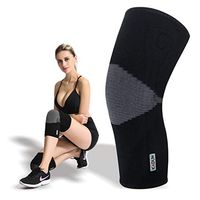 KADUN Ergonomics Compression Knee Brace All Day Wearing for Women and Man Sports Protecting Knee Joint Supporting Arthritis ACL （Black Large）