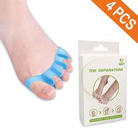 GEY Toe Separators Toe Stretcher, 4PCS Bunion Corrector and Painless Separation of The Toes, Correction of Thumb Valgus, Overlapping Toes and Small Toes Varus (Blue)