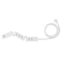 Globe Electric 78449 Designer Series Power Bar, White Flexible