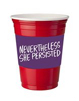 4 Pack of Vinyl Decal Stickers for Disposable Cups/Nevertheless She Persisted Woman's Rights