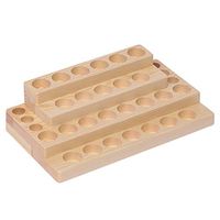 Joyeee 4 Tier Wood Essential Oil Display Stand, Oil Bottle Display Storage Organizer Container, Oil Rack Holder - Holds 30 Oil Bottles, Display Holder for Organizing & Displaying Oils