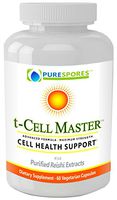 T-Cell Master – Fast-Acting Powerful Immune Booster. All-Natural Highest Potency Pure Reishi Supplement 100:1 Ganoderma lucidum 60 Veg caps, 600mg