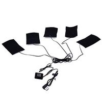 5Pcs USB Heated Carbon Fiber Pads Heating Pads Waterproof Heating Vest Reusable Battery Heated Jacket Clothing Heating Warmer Pad Unisex, SUHAPPY