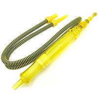 Hookah Acrylic Gel Shisha Hose Set 24+59 Inches Long High-Grade Hookah (Yellow)