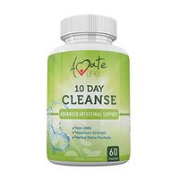 10 Day Intestinal Cleanse Supplement for Humans - Colon Cleanse & Detox with Black Walnut, Wormwood Powder & Cranberry Extract - Dietary Supplements for Men & Women - Non-GMO 60 Capsules - Amate Life