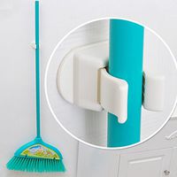 Bathroom Storage & Organisation - Multifunction Broom Mop Hook Pole Holder Spring Clip Design - Broom Hook - 1PCs