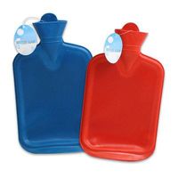 2 Pk, Rubber Hot Water Bag, Red and Blue - 2 Qts