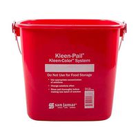 San Jamar KP196KCRD Kleen-Pail 6 Quart Red Sanitizer Pail