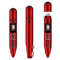 ZYSUS SERVO K08 Mobile Phone + Pen + Fan, 0.96 inch Color Screen, Dual SIM Dual Standby, Support Bluetooth, GSM, Magic Sound, Remote Capture (Black) (Color : Red)