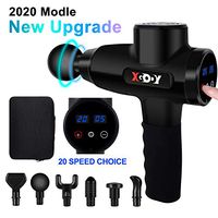 Massage Gun Muscle Massage Gun for Athletes Professional Deep Tissue Massage Gun for Pain Relief Super Quiet Brushless Motor with 6 Massage Heads with 20 Speed, Xgody Black (B)