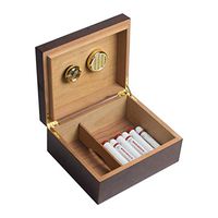 Cigar Humidor Desktop Cigar box cigar cabinet cigarette case, Cigar Humidors import cedar wood piano paint large capacity 40 sticks with hygrometer and humidifier storage collection, men's gift box Wo