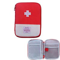 iMapo Portable Mini First Aid Kit, Empty Travel Medicine Bag, Small Medical Organizer Storage Pouch, Package Container for Outdoor Activities Sports Camping Hiking Emergency - Red (Bag Only)