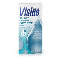 Visine Tears Long Lasting Dry Eye Relief Lubricant Eye Drops 1/2 FL oz