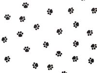 Black Paws"PAW Print" Tissue Paper for Gift Wrapping 15"x20" White Sheets - 50ct