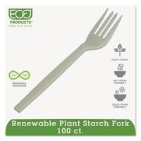 Eco-Products EPS002PK Plant Starch Fork, Cream, 50/Pack
