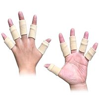 Busy Mom 10pcs Summer Finger Sleeves Sport Elastic Arthritis Trigger Braces Knuckle Compression Protector Prevent Calluses(Skin)