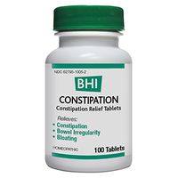 BHI Constipation Relief Natural, Safe Homeopathic Relief - 100 Tablets