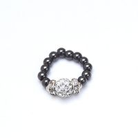 Silver Crystal Magnetic Stretch Ring (Extra Small)
