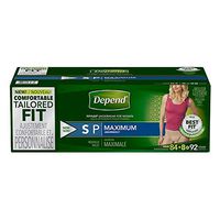 Depend Fit-Flex SMALL Maximum Absorbency Underwear for Women, 92 ct.