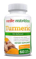 Turmeric Curcumin by VEDICNUTRITION: High Potency Veggie Capsules for Joint Support and Pain Relief with BioPerine – Immunity, Anti-Aging, Anti-Inflammatory with 95% Standardized Curcuminoids