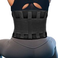 RiptGear Back Brace for Men and Women - Back Pain Relief Support for Lower Back Pain and Hip Pain - Lumbar Severe Back Pain Relief for Herniated Disc and Sciatica (Black, Medium)