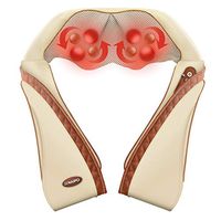 Naipo Shiatsu Neck Back and Shoulder Massager with Heat Intensity Adjustable Machine 3D Deep Tissue Kneading Massage for Full Body Car Office Travel or Home Use