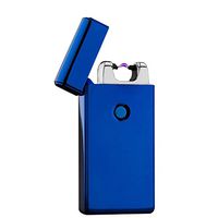 VAPORIDER® USB Rechargeable Flameless Electronic Plasma Pulse Cigarette Metal Lighter in Gift Box - Single Arc (Blue)