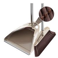 WEIFAN CAI- Broom and Shovel Set Cleaning Broom Tool for Suitable for Home Kitchen Office Lobby Floor Use (B/Beige)