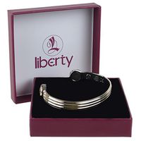 Liberty Gold/Silver Finish Triple Band Super Strong 6 Magnet Copper Health Bracelet in Liberty Gift Box