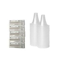 MIPAHI 100 Pieces Disposable Thermometers Probe Covers Earmuffs,Non Contact Ear Replacement Earmuffs Lens Filters for Digital Sleeve Probe,Avoid Cross Infection for Health Home Thermoscan Accessories