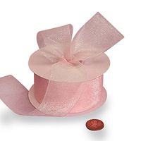 Light Pink Shimmer Sheer Organza Ribbon 1 1/2" X 25 Yards
