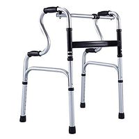 LIBWX Old-Fashioned Folding Walker Aluminum Walker Four-Foot Auxiliary Walker