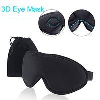 Sleep Mask with Adjustable Strap, Comfortable Soft Lightweight 3D Countered Nose Baffle Sleeping Eye Mask,for Traveling，Afternoon Nap，Deep Sleeping