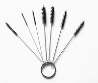 MAXFASHION Ultimate Bottle & Tube Brush Cleaning Set - Nylon Brush (4.3 Inch)