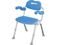 Japan Health and Beauty - Shower Chair [Yukuria] wide SP one-touch folding Blue *AF27*