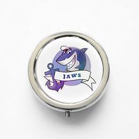 RhyNSky Animal Jaws Mini Portable Pocket Pill Box Case Holder for Purse, 3 Compartments, Silvery, FS149