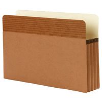 Smead Easy Grip File Pocket, Straight-Cut Tab, 3-1/2" Expansion, Legal Size, Redrope, 4 per Pack (73218)