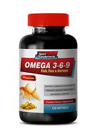 Heart Health Fish Oil Omega 3 - Omega 3 6 9 - Premium Dietary Supplement - Fish, Flax & Borage - Omega 3 6 9 Fish Oil - 1 Bottle 120 Softgels