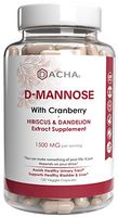 DACHA Natural D-Mannose Capsules 4-in-1 Formula - 1500 MG With Cranberry, Dandelion, Hibiscus Flower Extract, Fast-Acting Pills For Bladder Health, Urinary Tract Infection UTI Support Flush Impurities