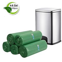Magesh 4 Gallon Small Trash Bags Bathroom Garbage Bags Clear Plastic Wastebasket Trash Can Liners for Home and Office Bins, 125 Count green Unscented
